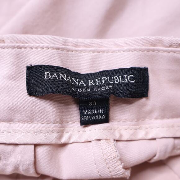 BANANA REPUBLIC Aiden Chino Shorts Light Pink Classic Fit Casual Men's 33 - Picture 8 of 9